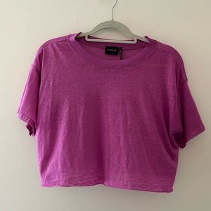 Urban Outfitters Pink Crop Tee